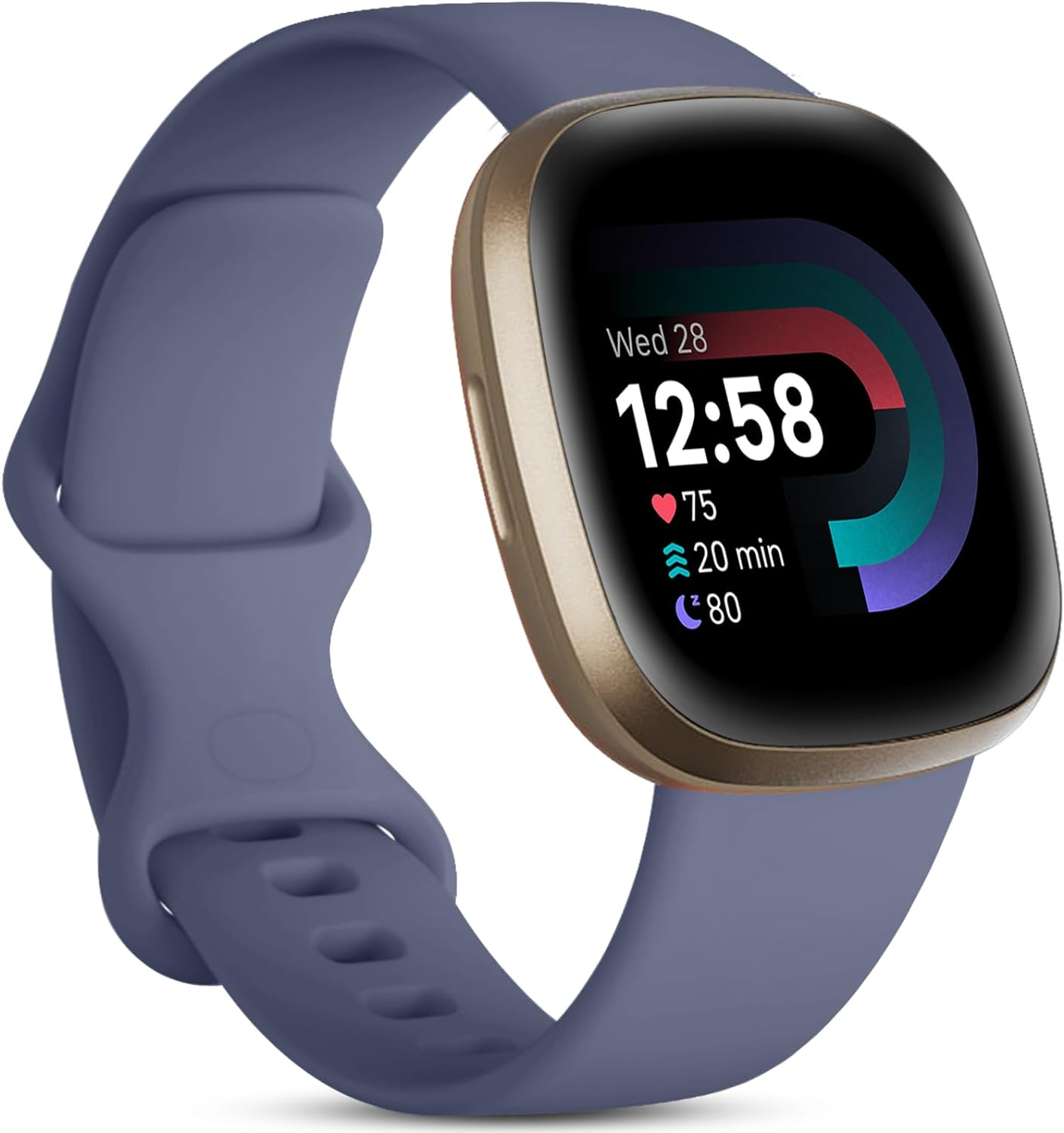 Ouwegaga Compatible with Fitbit Sense/Fitbit Versa 3/Fitbit Sense 2/Fitbit Versa 4 Bands for Women Men, Soft TPU Sport Replacement Waterproof Wristbands for Sense/Sense 2/Versa 3/Versa 4 Smartwatch