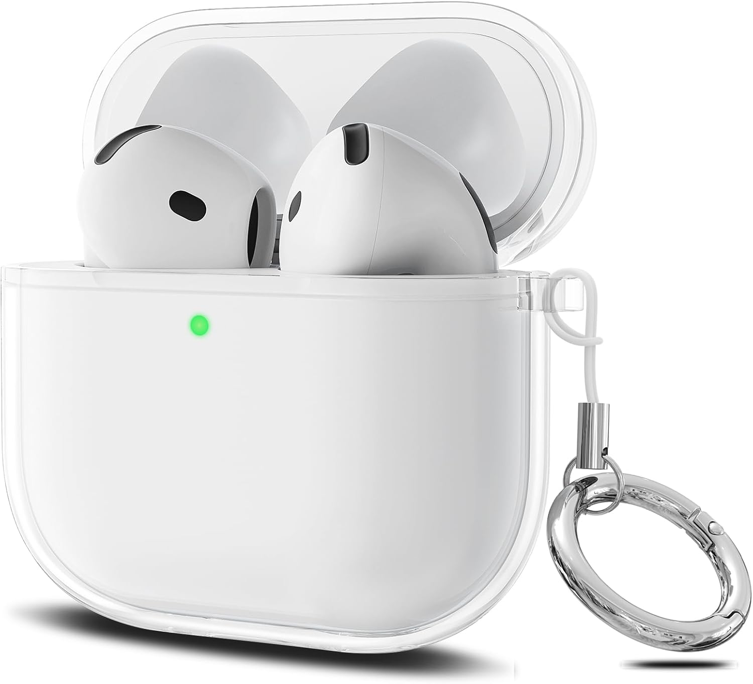 Leonids Case for Apple Airpods 4 Cover, Anti-Scratch TPU Clear Case with Key Chain for Apple Airpods 4(Not Fit for Airpods 3Rd/2Nd/1Th) (Clear) image number 2