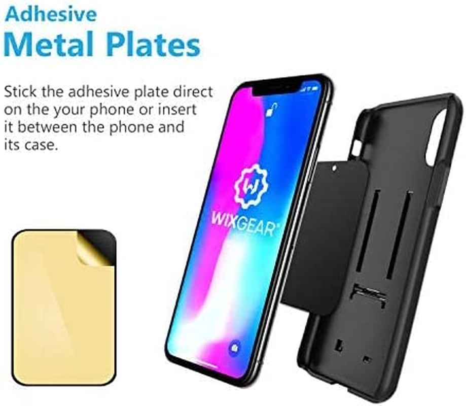 Wixgear (2 Pack) Universal Stick on Dashboard Magnetic Phone Car Mount, for Cell Phones and Mini Tablets with Fast Swift-Snap Technology, (Newer Bigger Model) image number 6