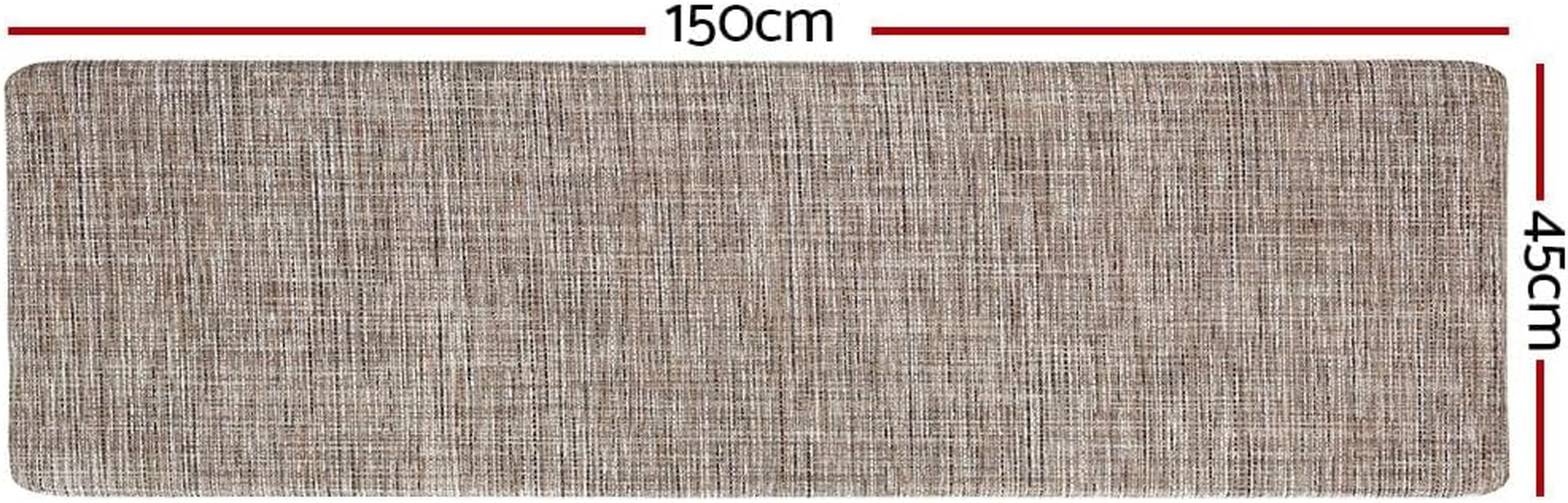 Artiss Kitchen Mats, 45 X 150Cm Textile Non-Slip Floor Rugs anti Fatigue Door Standing Mat, Waterproof Comfort Carpet for Living Room, Bathroom, Laundry, Sink image number 6