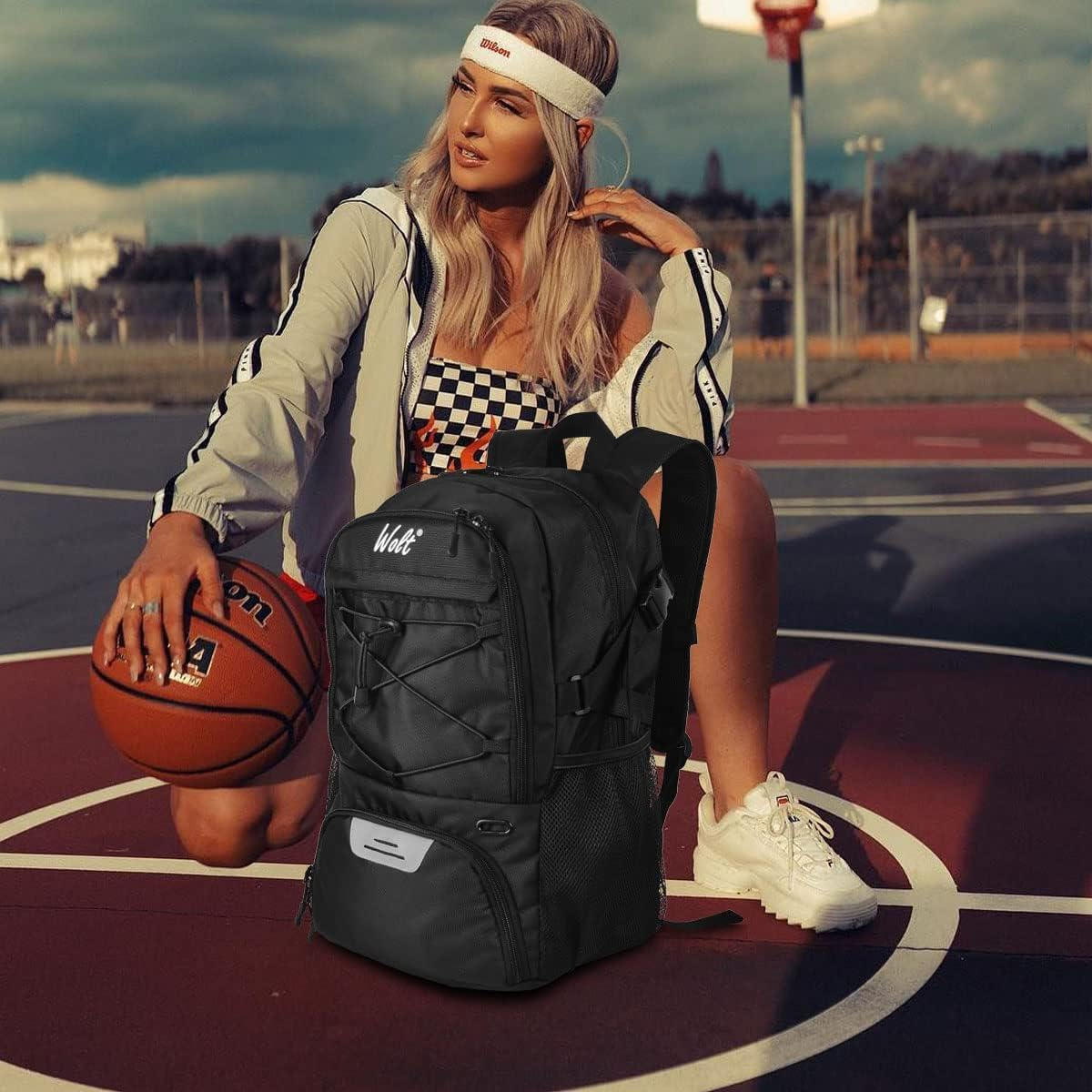 Basketball Backpack Large Sports Bag with Separate Ball Holder & Shoes Compartment, Best for Basketball, Soccer, Volleyball, Swim, Gym, Travel image number 5