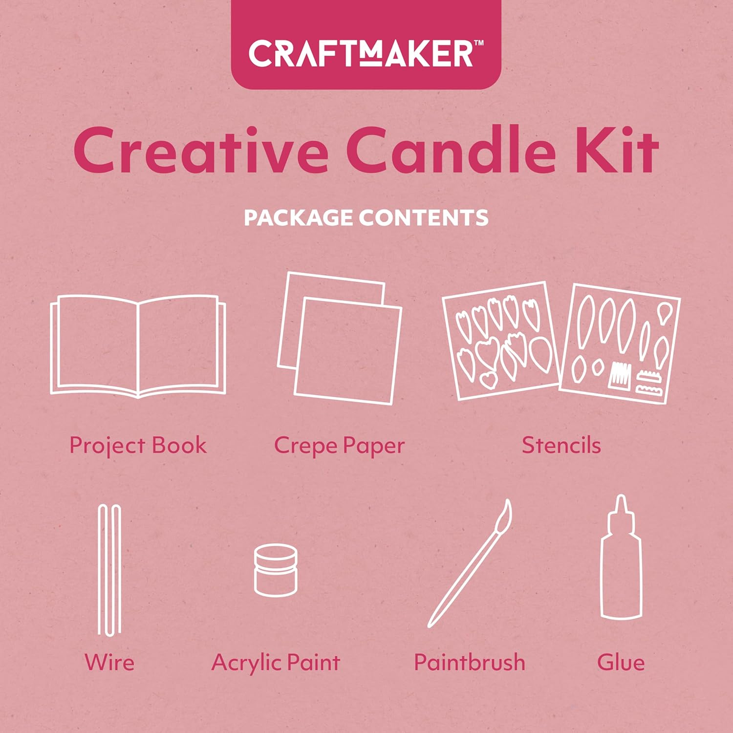 Craft Maker Paper Craft Flower Kit - DIY Flower Crafting for Adults - Paper and Tools Included - Easy-To-Follow Projects - Creative Arts and Crafts