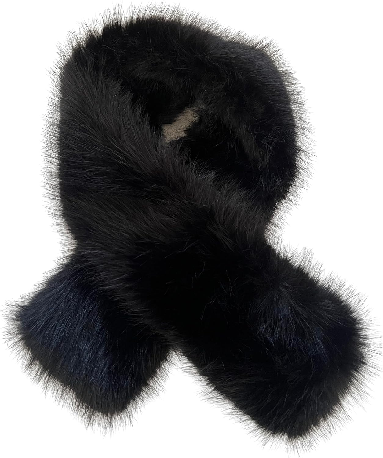 Lina & Lily Women'S Winter Pull-Through Neck Scarf Long Pile Faux Fur image number 2