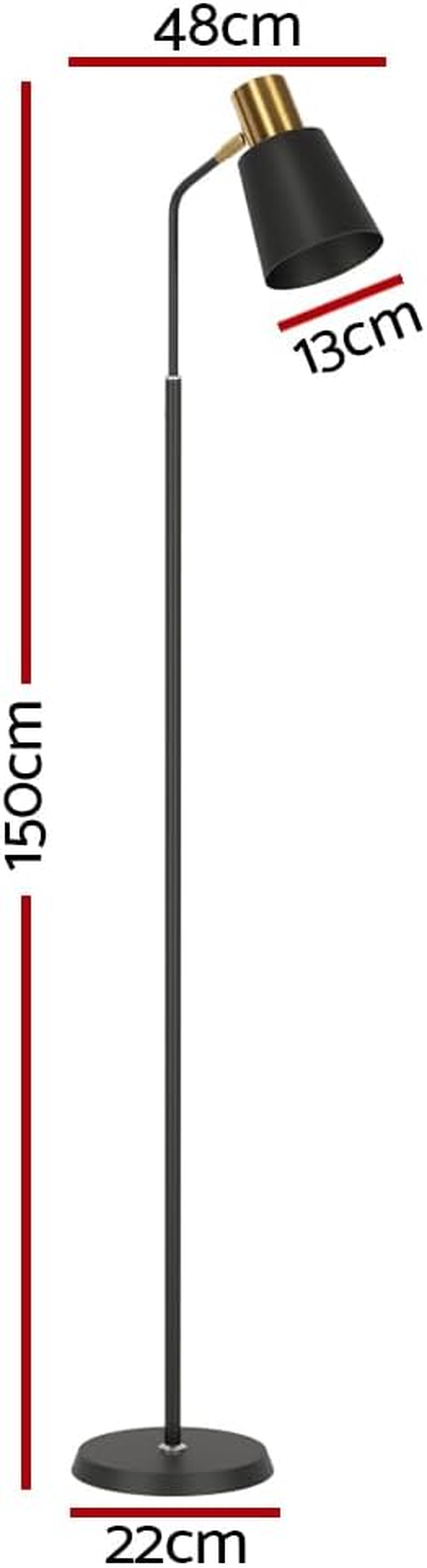 Artiss Floor Lamp, Metal LED Light Lamps Corner Standing Lights Display Stand Remote Control Home Decor for Reading Living Room Bedroom, Plastic Lampshade Stable Base Black image number 5