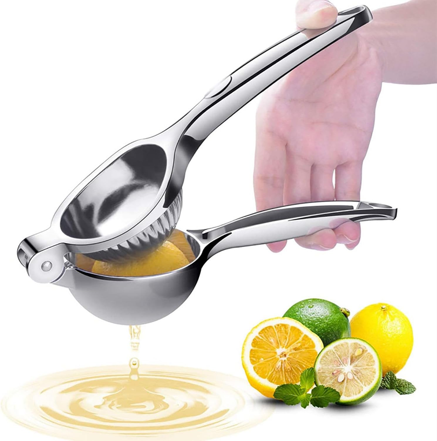 Stainless Steel Lemon Squeezer, Manual Hand Lime Juicers Citrus Juicers, Easy to Extract All Lemon/Citrus Juice, Suitable for Home, Bar image number 2