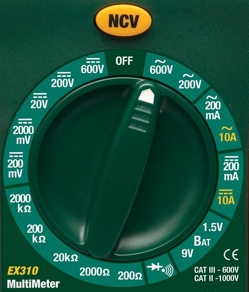 Extech EX310 Manual Ranging Mini Multimeter with Battery Test Function image number 2