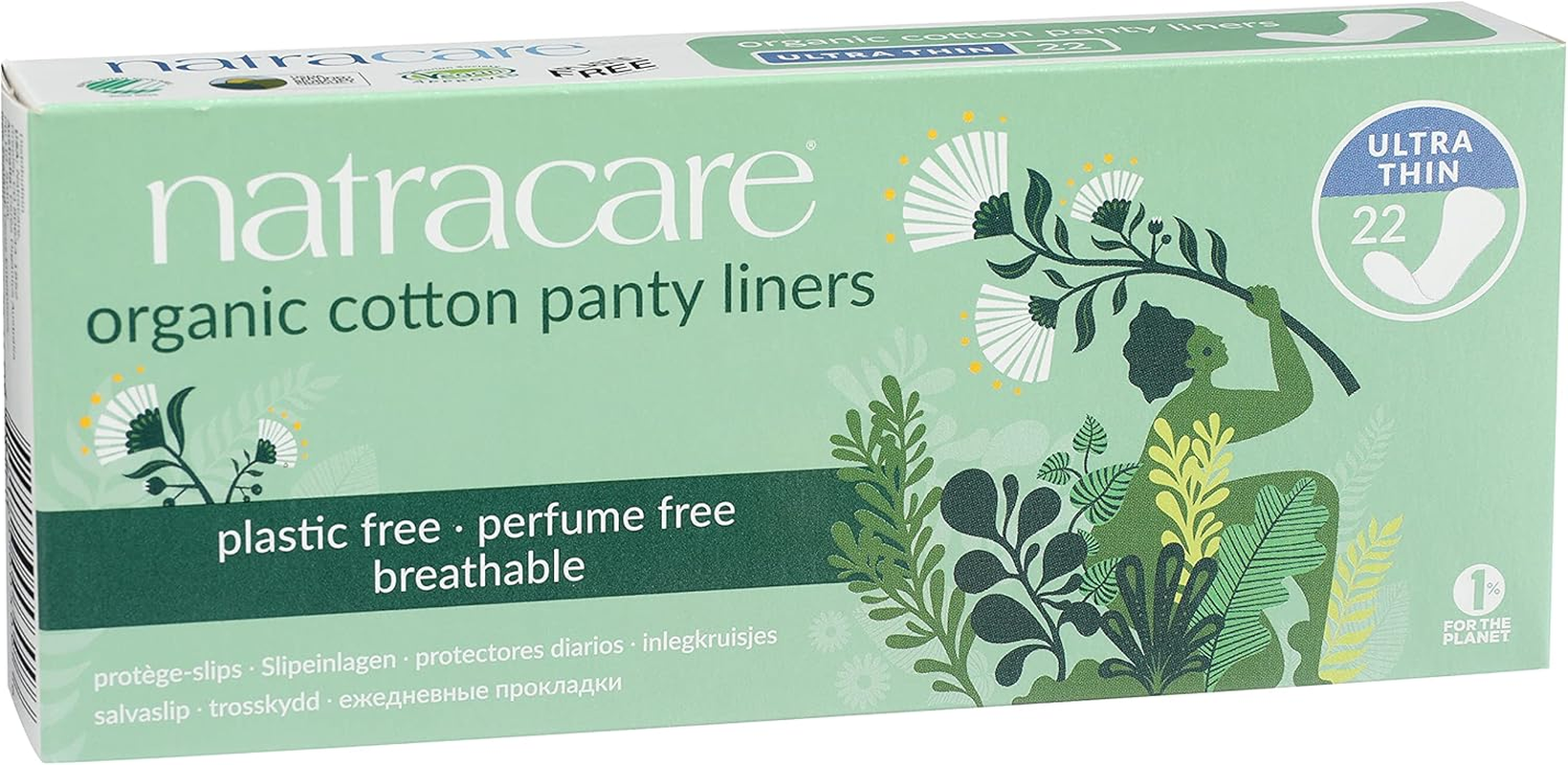 Natracare Ultra Thin Organic Cotton Panty Liner, 22 Liners image number 2