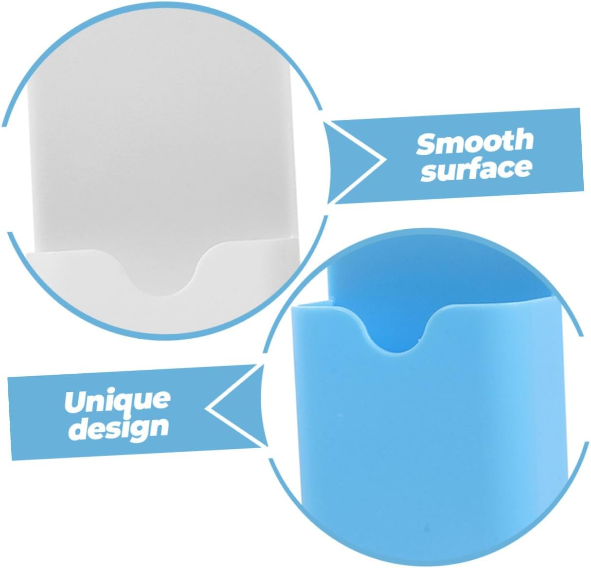 NUOBESTY 4Pcs Magnetic Pen Organizer Set Small Size with Blue and White Magnetic Whiteboard Marker Holders for Office Desk and Fridge Storage image number 1