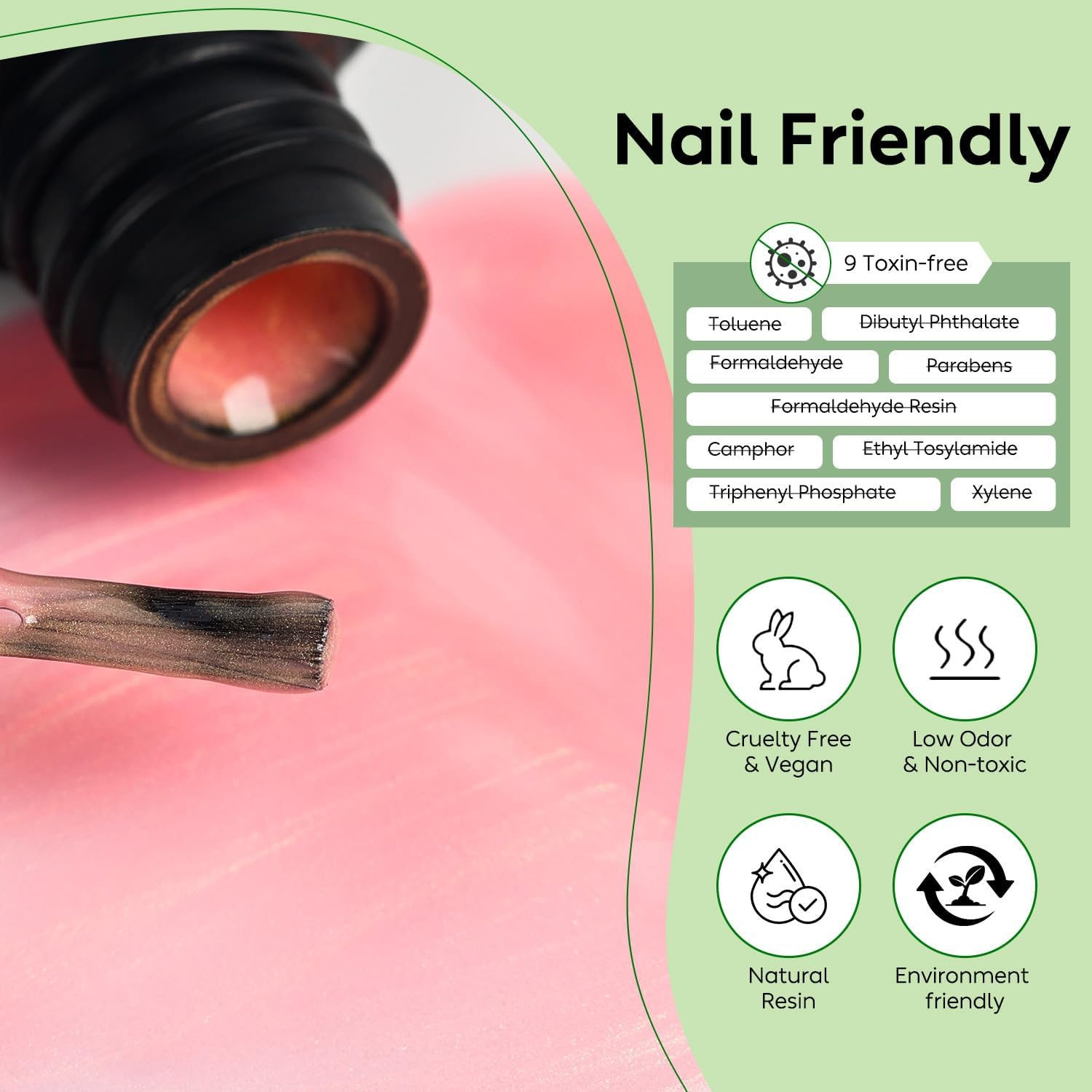 Luxbon 6 Pcs Pearl Gel Nail Polish Set - Spring Colour Set Long Lasting Gel Polish, Uv Led Soak off Nail Art Designs Manicure Kit 009