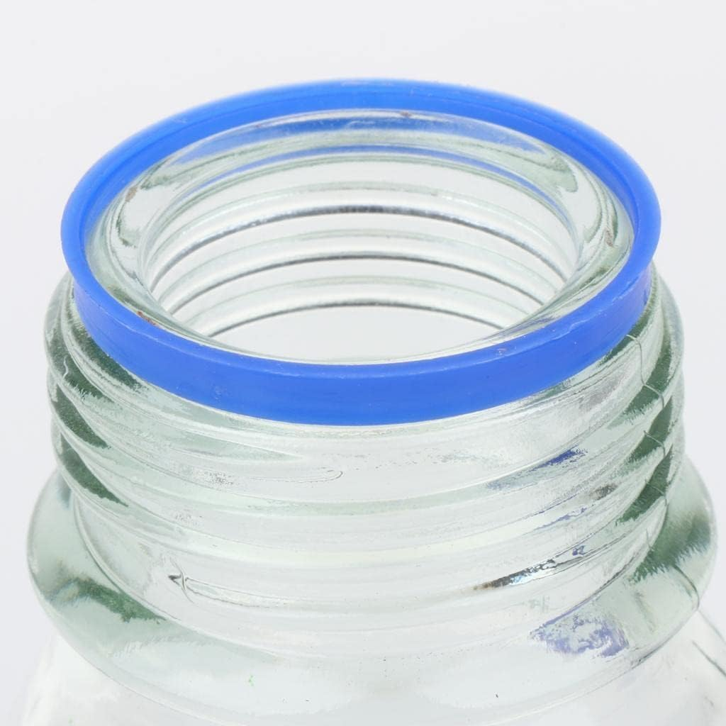 Baosity Lab Polypropylene Wide Mouth Reagent Bottles, Clear Glass Storage Jar 100Ml/ 250Ml/ 500Ml/ 1L - Blue, 100Ml image number 1