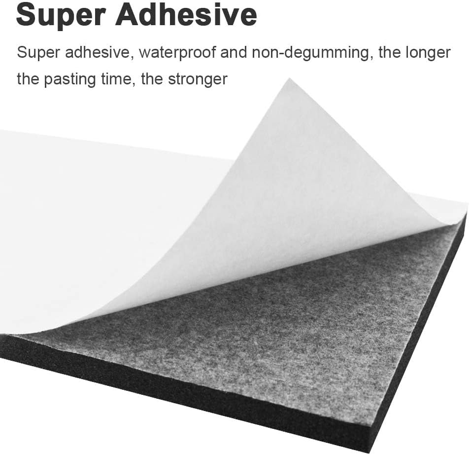 Foam Insulation Neoprene Sheets with Adhesive, 30Cm X 0.6Cm X 2.5M Multi-Function Soundproof Large Marine Closed Cell Neoprene Rubber Roll (Black) image number 3