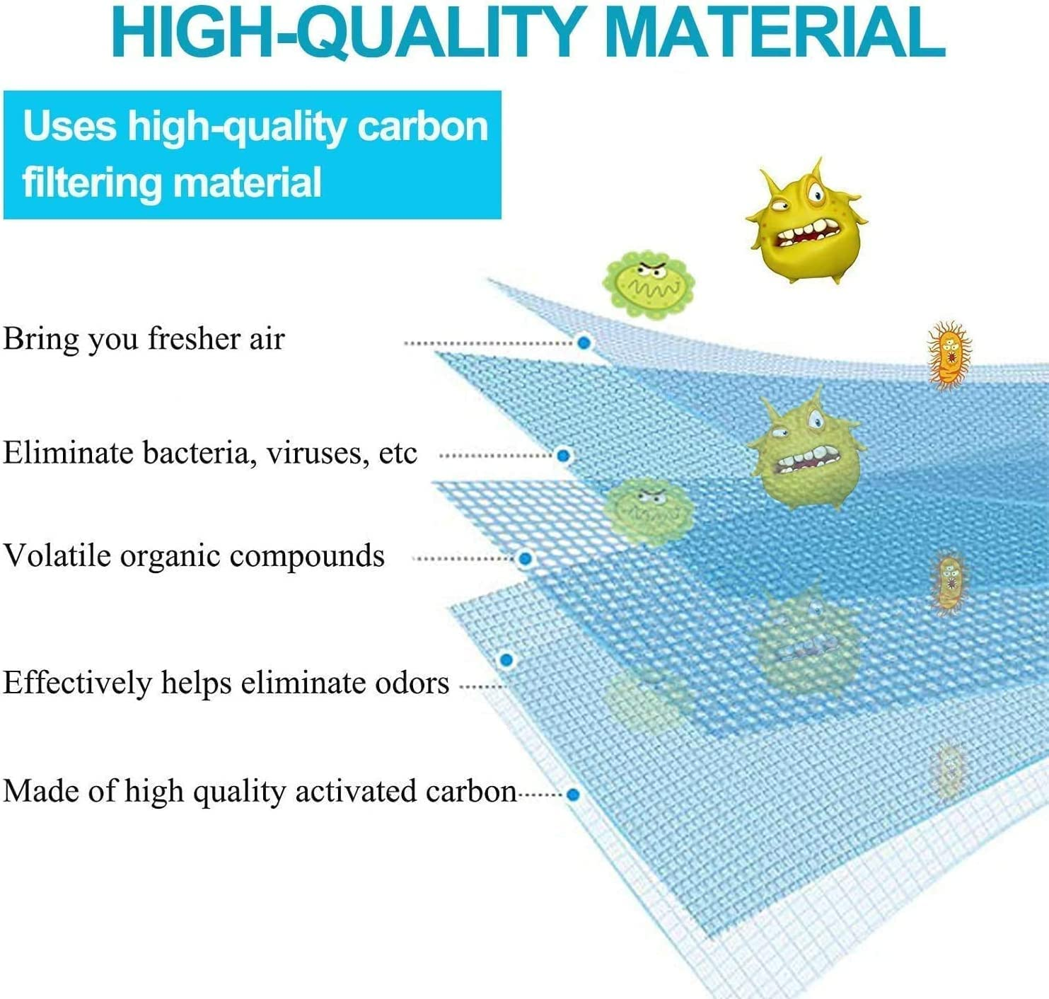 Refrigerator Fresh Air Filter Replacement for LG LT120F ADQ73214404 ADQ73334008 GS-D665BSL GS-D665PL GF-AD910SL GF-B590PL Pure N Fresh F/LM/LS Series Fridge Fresh Air Filter, 4-Pack Included