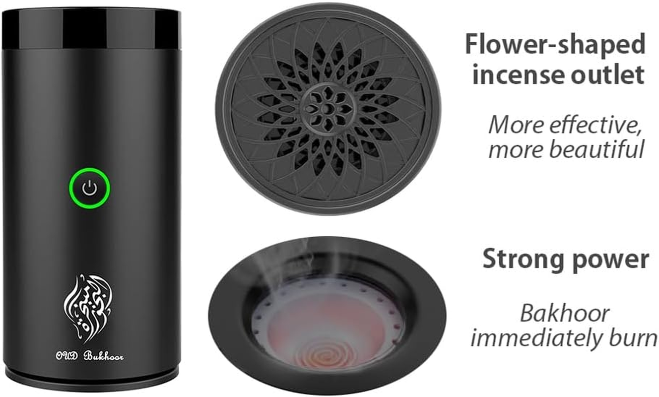 Electric Incense Burner Bakhoor Rechargeable USB Aroma Diffuser Electric Arabic Incense Burner Muslim Home Decor. image number 3