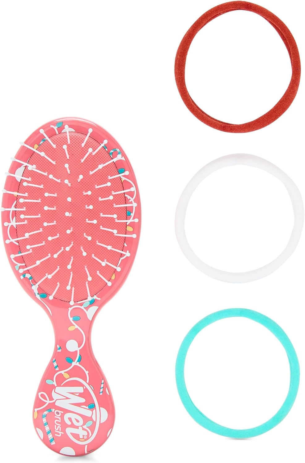 Wet Brush Mini Detangler Hair Brush Frost Kit, Ultra-Soft Intelliflex Bristles, Detangling Brush Glides through Tangles for All Hair Types (Wet Dry & Damaged), 1 Hairbrush & 3 Elastics - Elf Mini image number 7