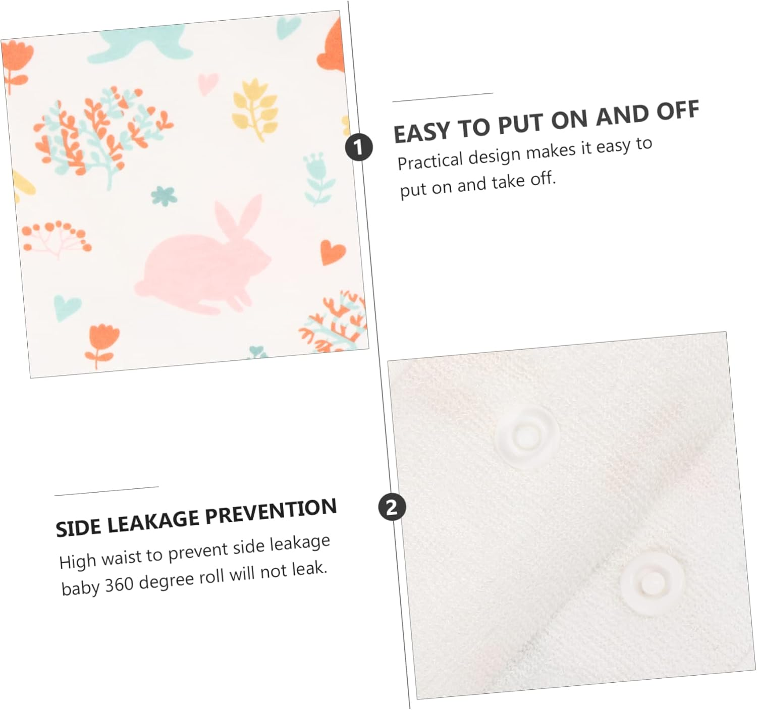 KOMBIUDA Diaper Pants Set Training Undies Nighttime Skirt for Potty Training Habits Development image number 6