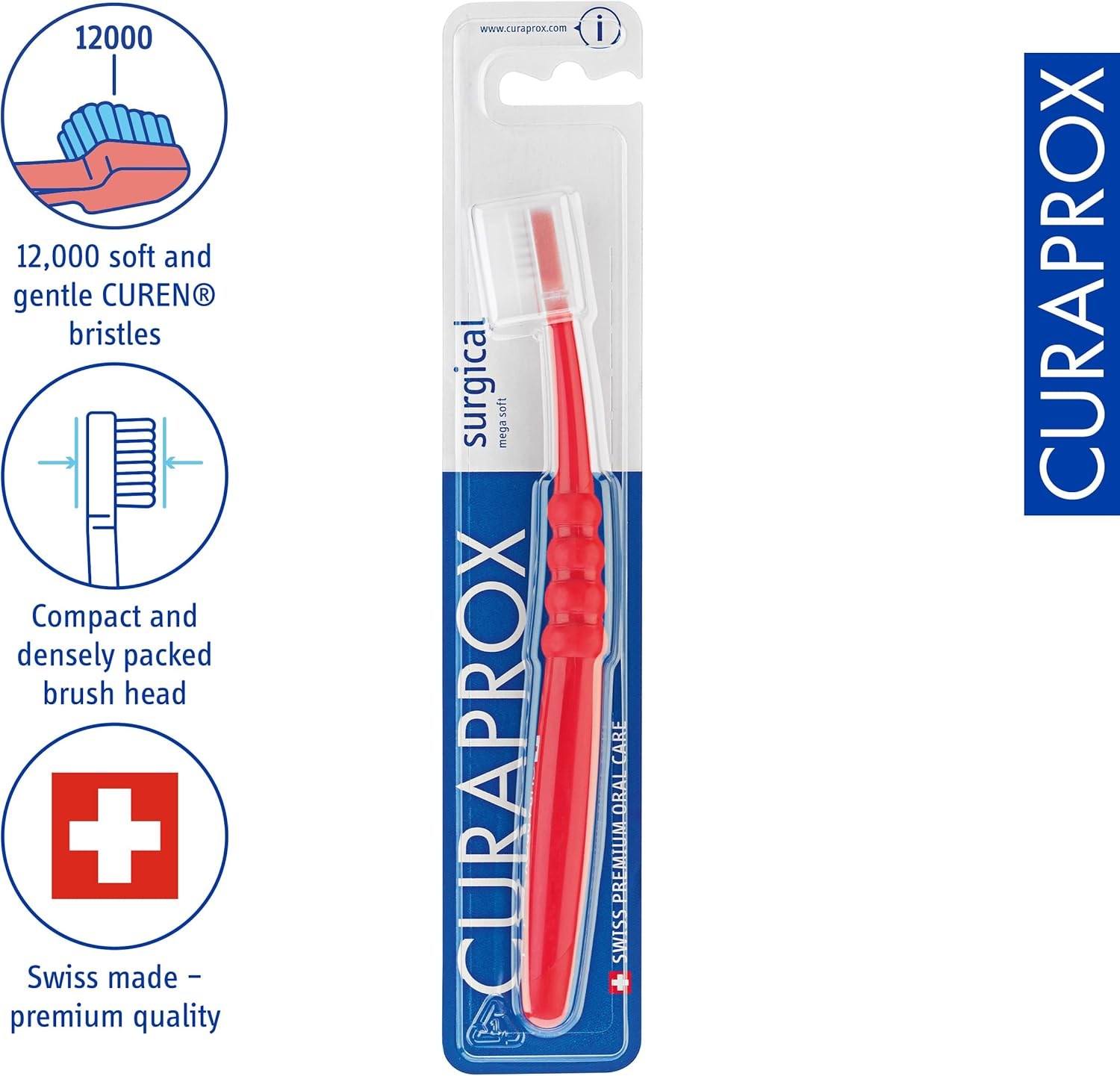 Curaprox CS Surgical Mega-Soft Toothbrush, Red image number 2