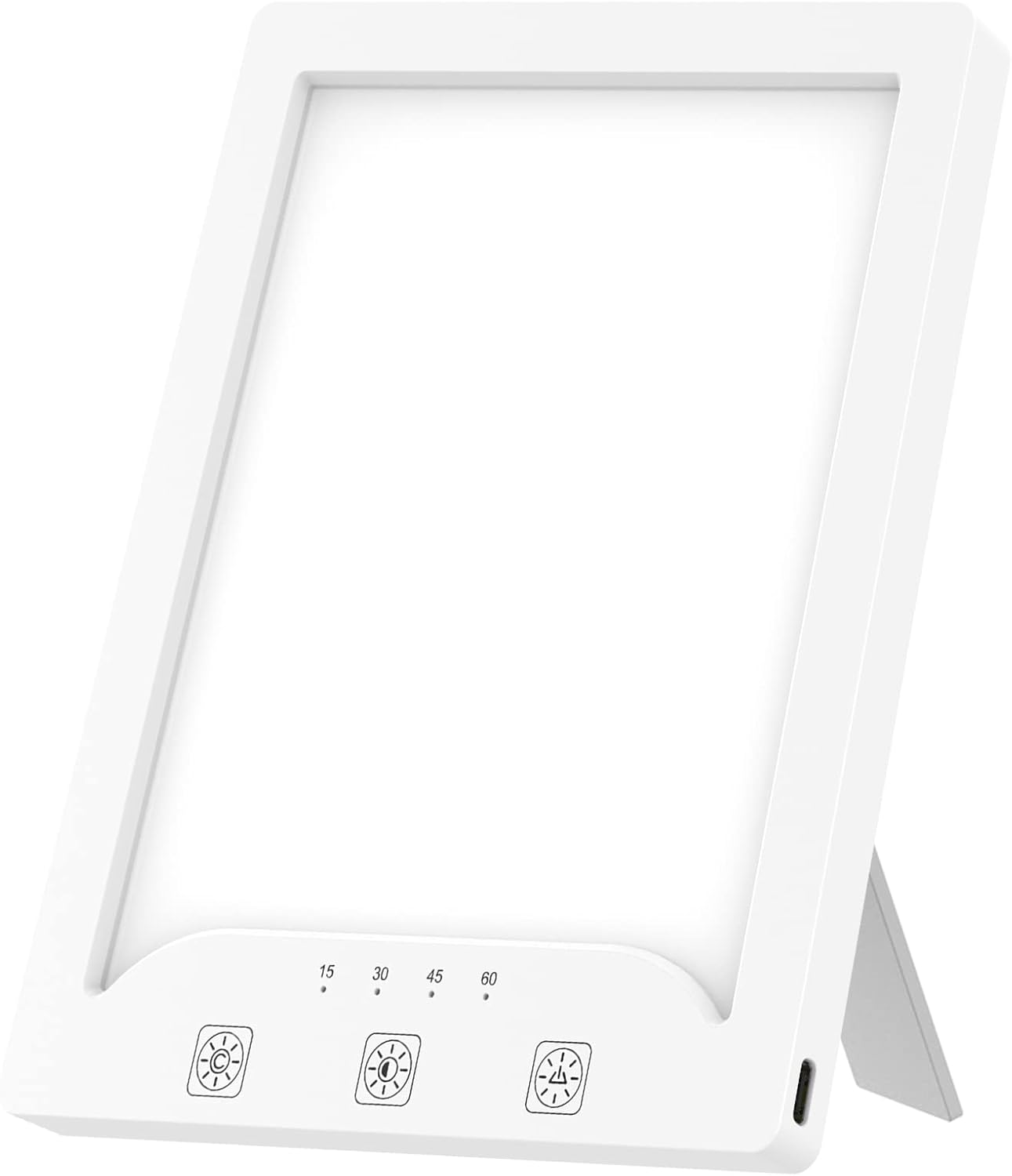 Fxvhojq SAD Light Therapy Lamp, 10000 LUX LED Sunlight Lamp, White