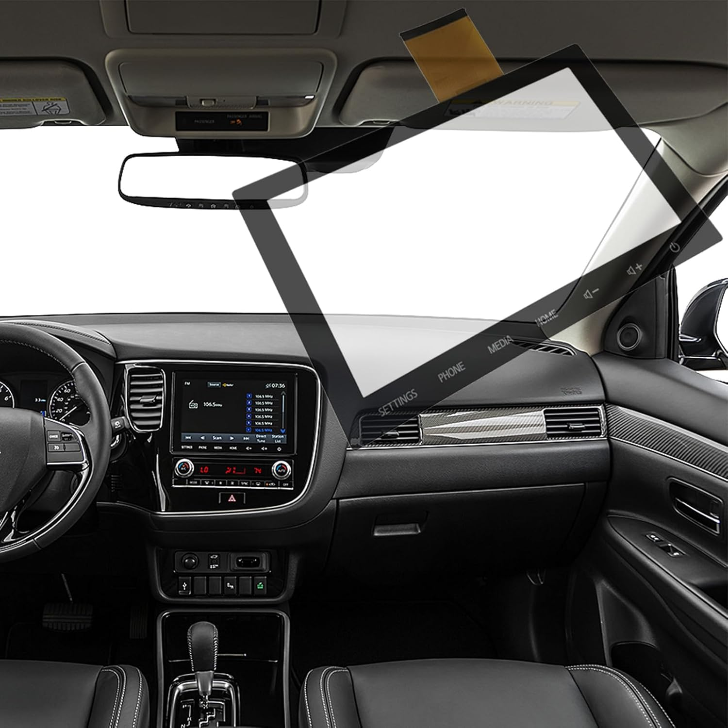 Touch Screen Digitizer Glass on Navigation Radio LCD 8 Inch Replacement Fit Mitsubishi Outlander Mirage 2020 2021 2022 Replaced OE# 8740A103 8740A098 (Without LCD) image number 6