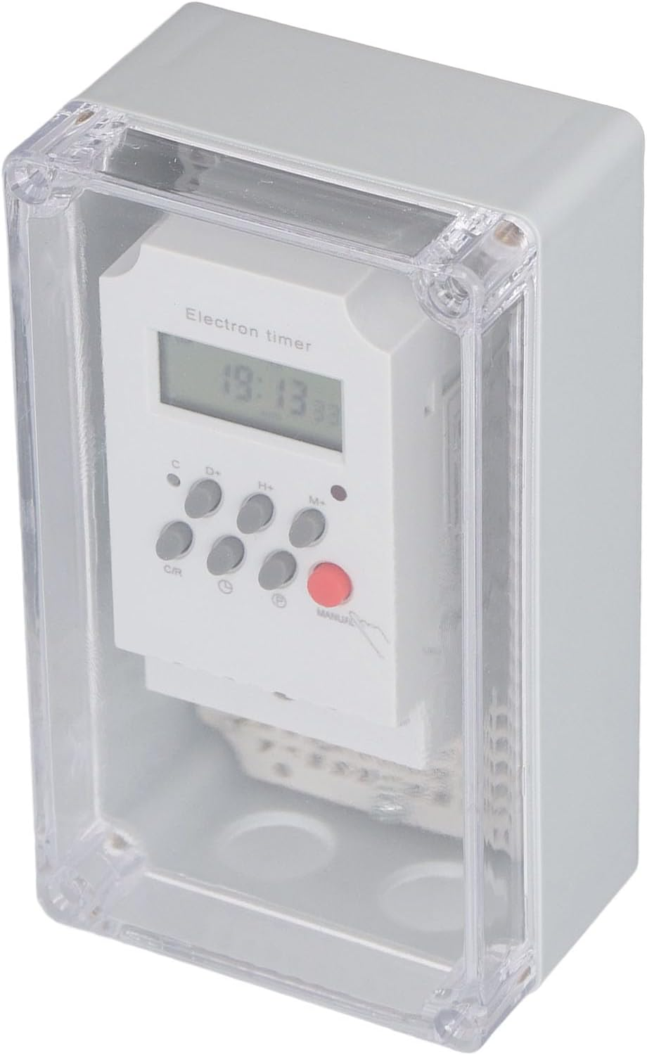 Gernie Pool Pump Timer, Settings Modes, Manual Button, Waterproof Shell, Built in Battery, for Swimming Pool Pumps, Heaters, Filters, Motor Driven Equipment (DC 12V)