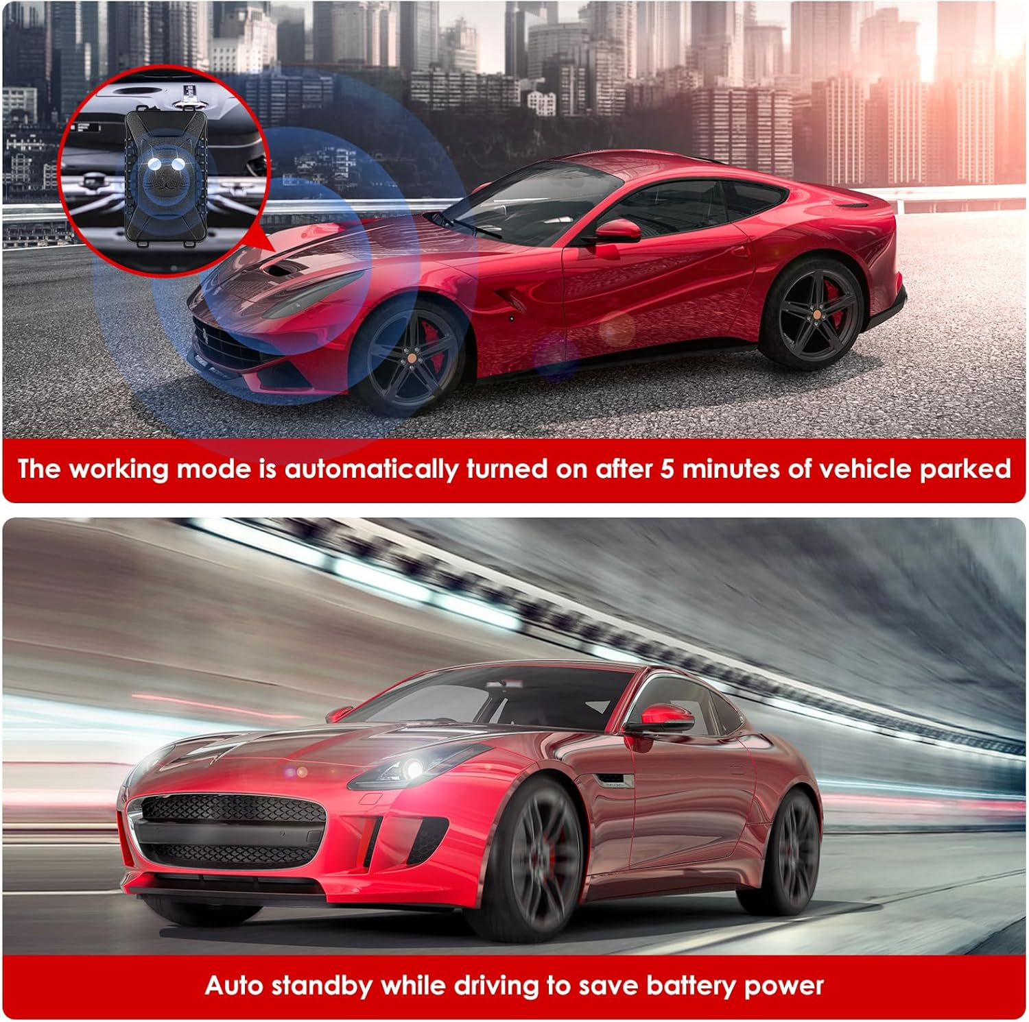 2 Pack Ultrasonic Rat Repeller for Car Engines under Hood Animal Repeller Battery Powered Rat Deterrent with LED Strobe Lights Car Truck RV Rodent Defense Vehicle Protection image number 6