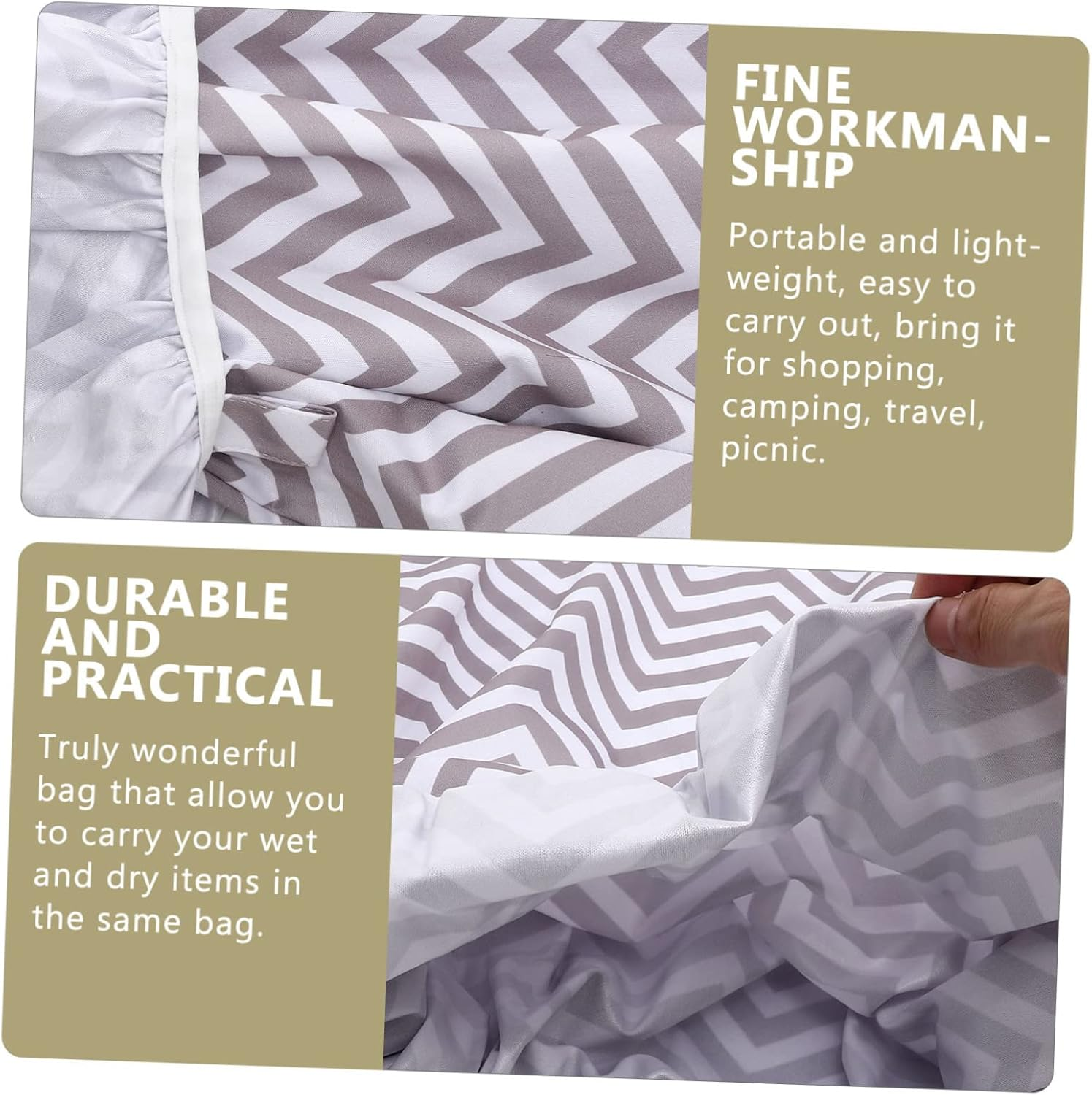 Diaper Pail Wet Bag Reusable Elastic Mouth Diaper Storage Pouch for Pail Use