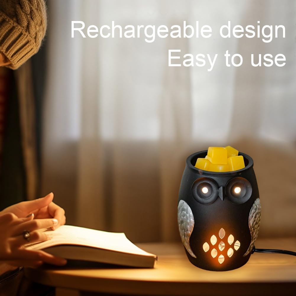 Owl Night Light Dimmable Owl Wax Melt Warmer Candle Melter (Timed Edition UK) image number 2