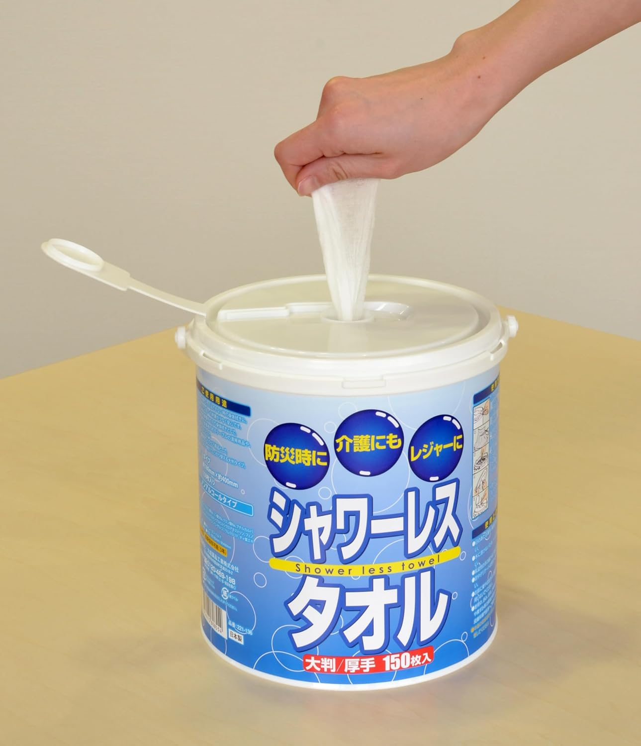 Showerless Towel, Bucket Type, Wet Towel, Body Sheet, Face Wiping, Facial, Body Wiper, Sheet, Large, Taisei Chemical Industries, Non-Alcohol Type, Disaster Prevention, Nursing Care, Commercial Use, Large Capacity image number 4