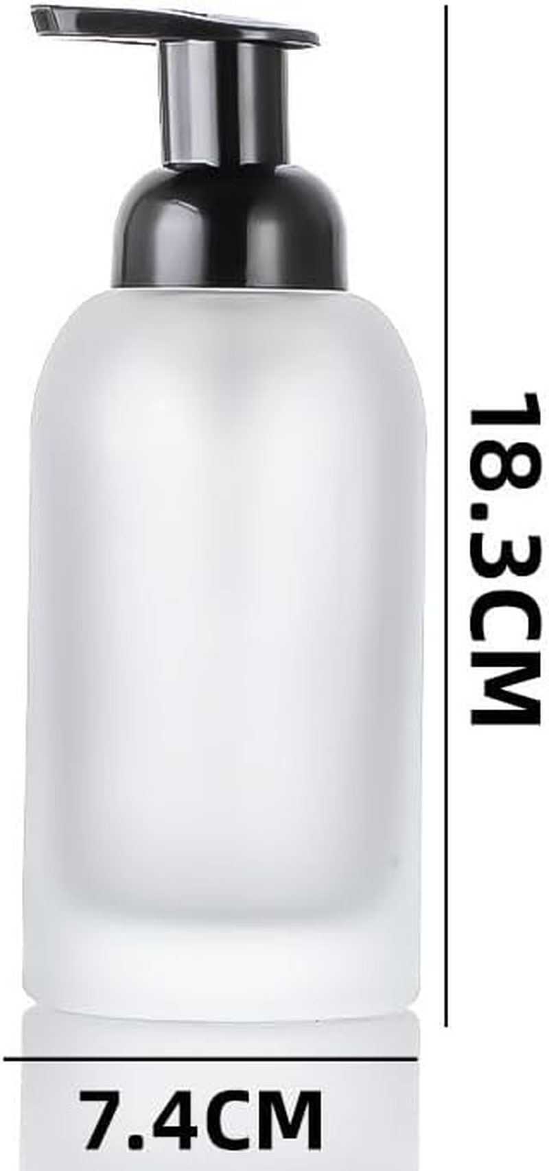 375Ml Mousse Bubble Bottle Hand Sanitizer Bottle Press Type Foam Bottle Glass Sub Bottle (Black) image number 2