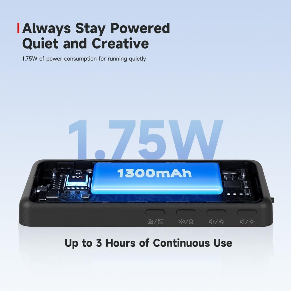 SYNCO Xview M4 Mobile Phone Selfie Monitor, Magnetic Smartphone Vlog Screen for Iphone & Android Rear Camera, Selfie Monitor Screen for Iphone for Youtube, Tiktok, Live Streaming (Black) image number 4