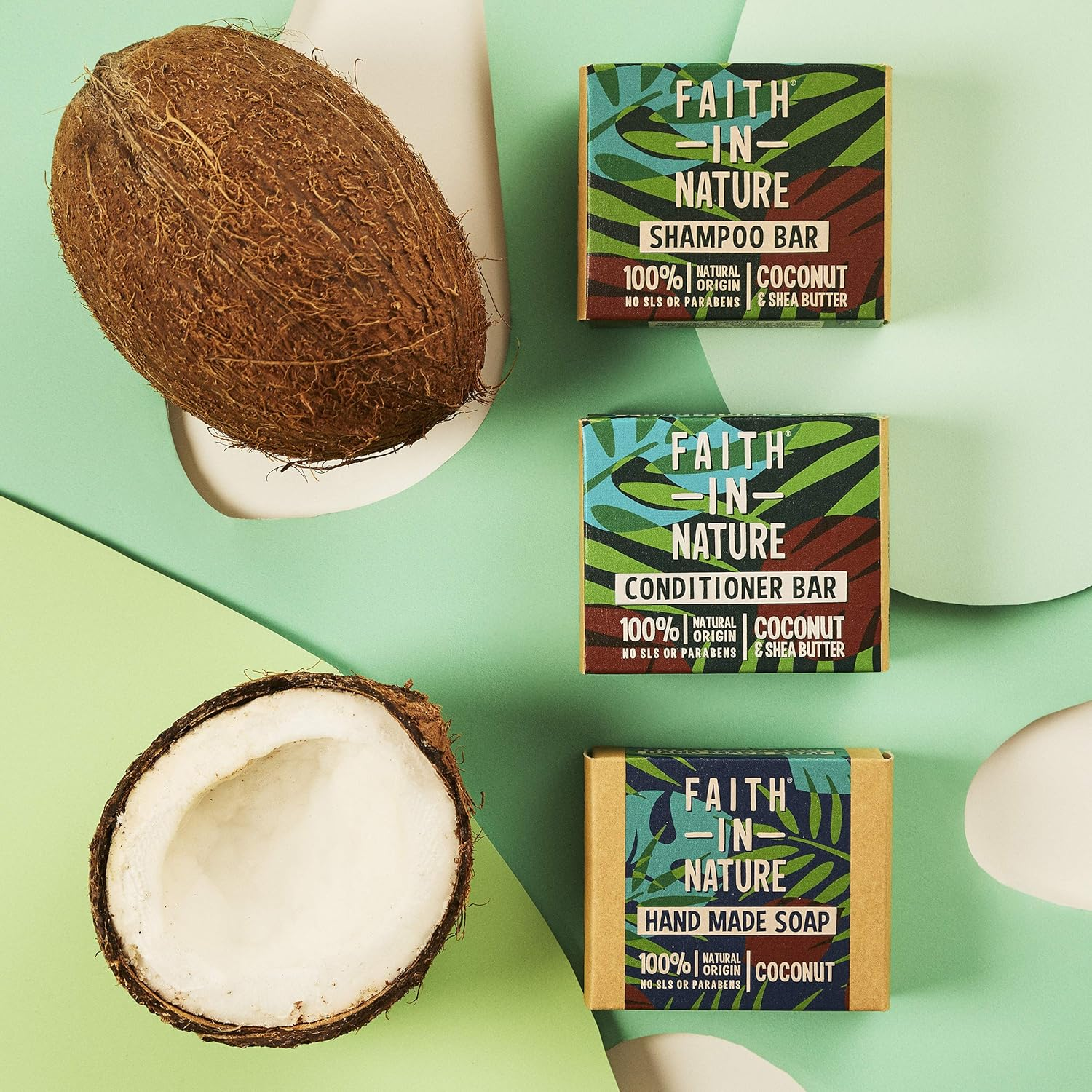 Faith in Nature Natural Coconut & Shea Butter Shampoo Bar, Hydrating, Vegan & Cruelty Free, Paraben and SLS Free, for Normal to Dry Hair, 85 G image number 1