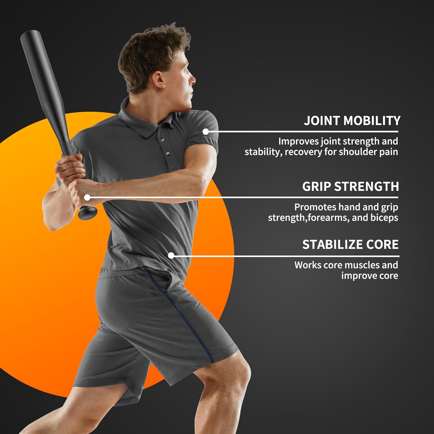 PROIRON Indian Clubs Steel Mace Bell - Weight Club Bells for Strength Training, Rehabilitation, Conditioning and Rotational Training - 5, 10, 15, 20, 25Lb Options for Women & Men image number 5