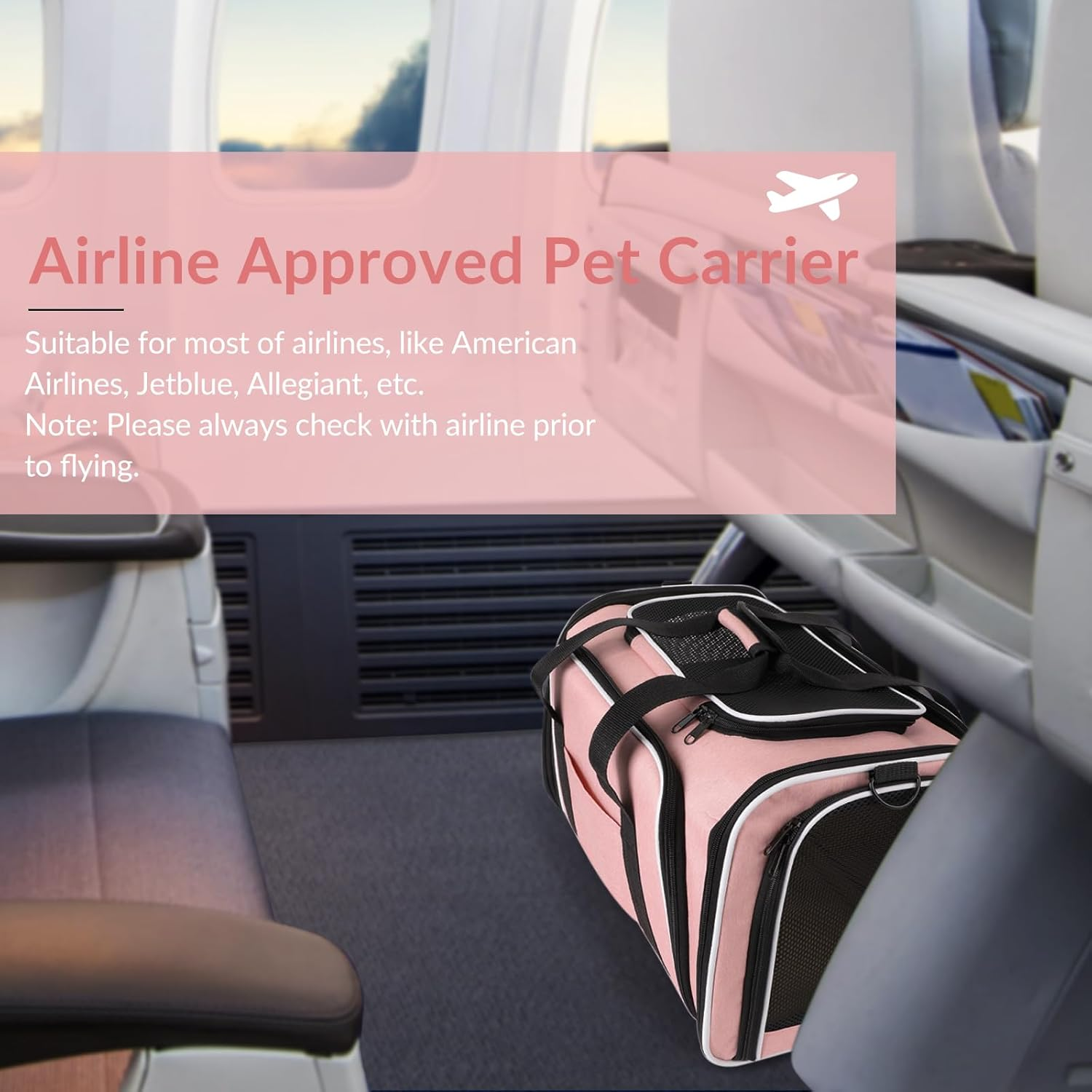 Slowton Cat Carrier - Expandable Pet Travel Carrier - Foldable Cat Carrier with Fleece Pad for Cats Dogs Other Animals