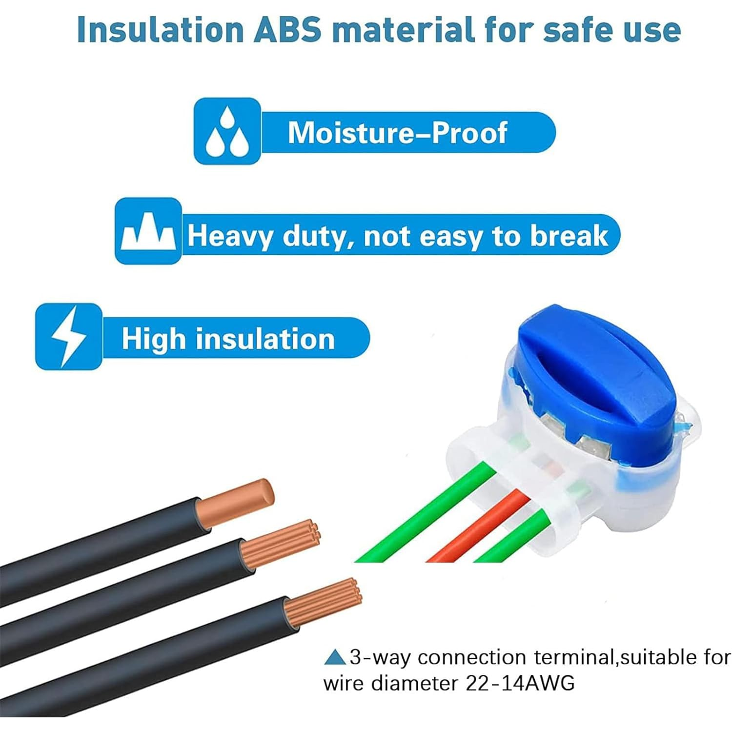 Cable Connector, Electrical Wire Connectors for Lawn Mowers, Irrigation Applications (30Pcs) image number 6