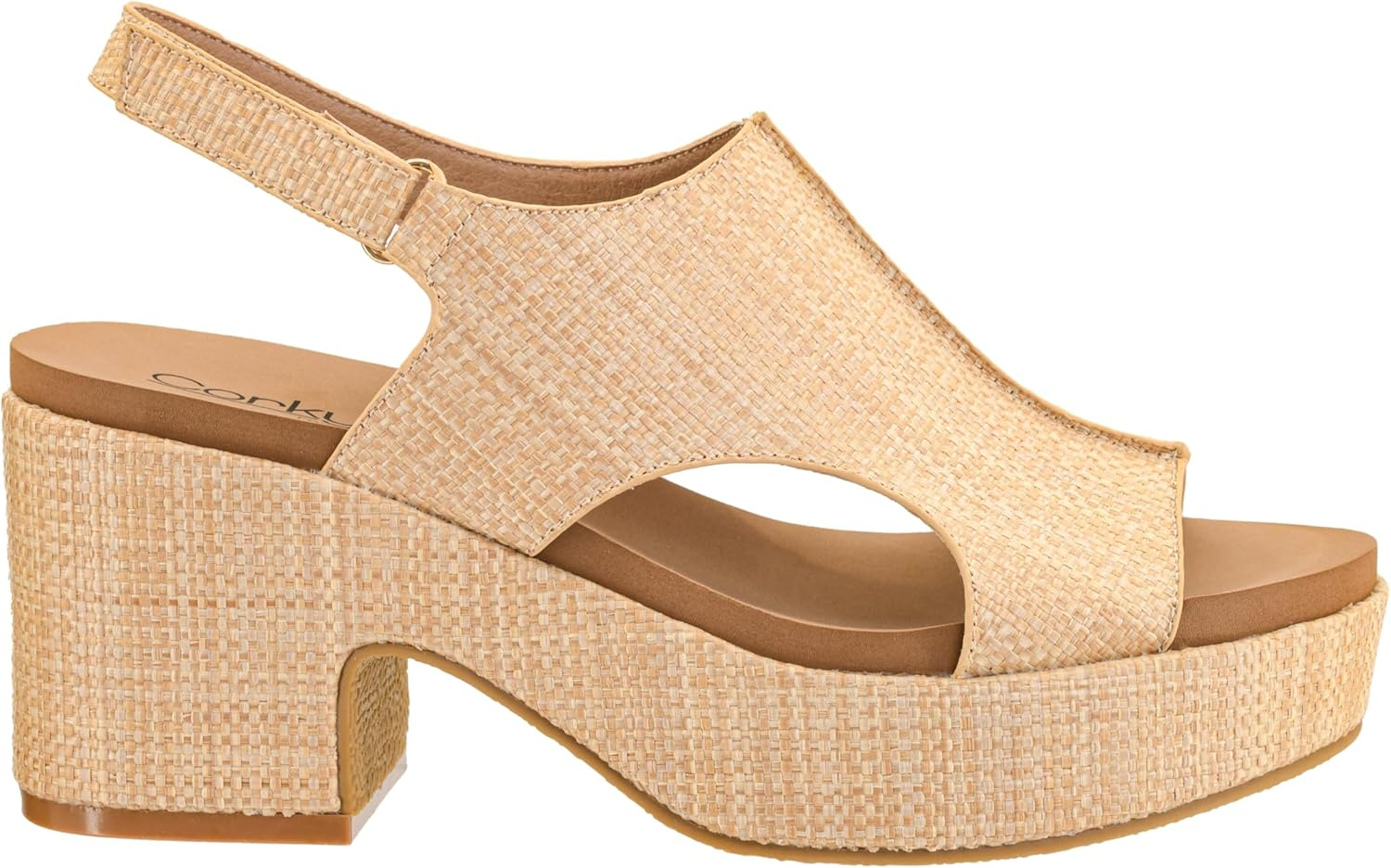 Corkys Footwear Women'S Miss Carley Platform Sandal, 3 Inch Heel, Trendy and Comfortable Peep Toe with Adjustable Hook and Loop Strap, Year round Wear image number 4