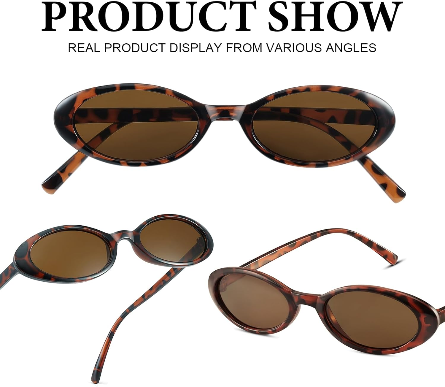 Retro Oval Sunglasses for Women Men,Womens Sunglasses Polarized Trendy Sun Glasses,90S Small Fashion Vintage Narrow Shades with UV400 Protection - Black image number 6