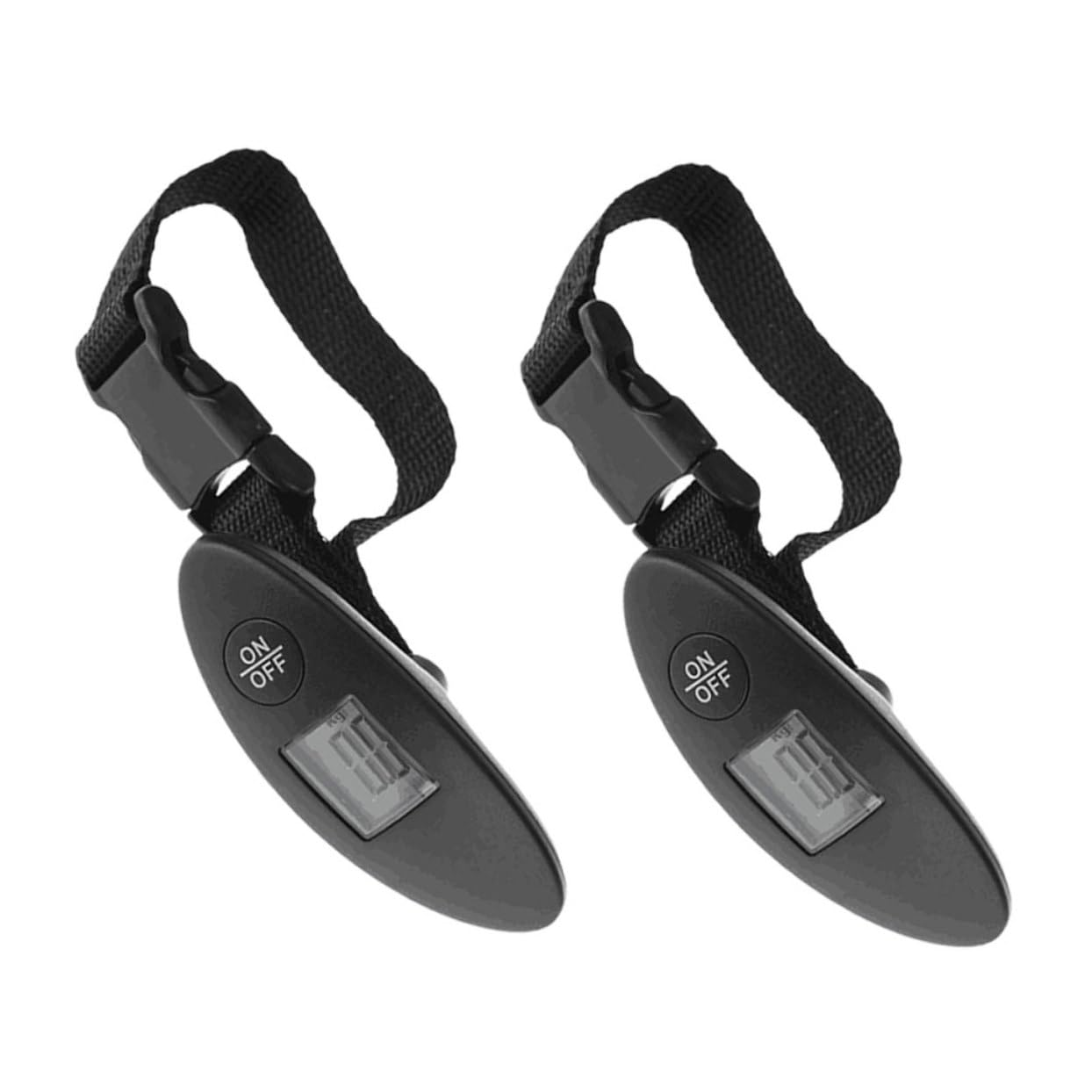 TINEASUR 2Pcs Portable Digital Hanging Luggage Scale Handheld Electronic Travel Weighing Tool with Clear LCD Display for Accurate Baggage Weight Measurement image number 1