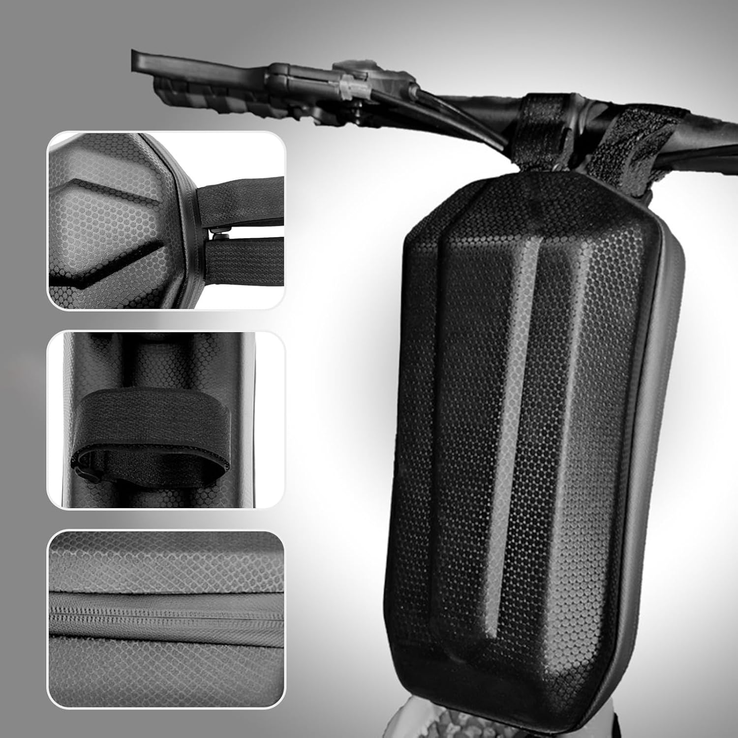 Bike and Scooter Handlebar Bag, Waterproof Scooter Storage Bag, 3L Waterproof Front Bags for Escooter, Mobility, Electric Bike, Handle, Tiller Bags for Charger Tools, Repair Tools image number 3