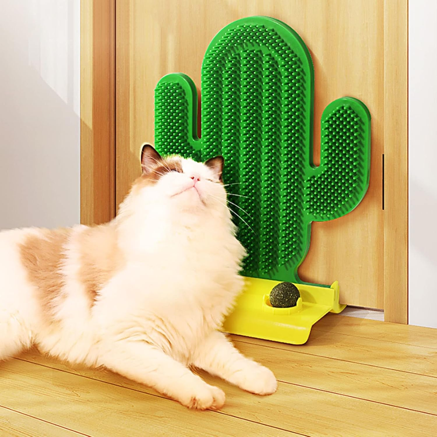 Cat Self Groomer, Cat Toys, Cat Scratcher, Cat Corner Brush, Wall Scratcher Massager for Cat, for Long Short Fur Cats Kitten/372/2034 image number 2