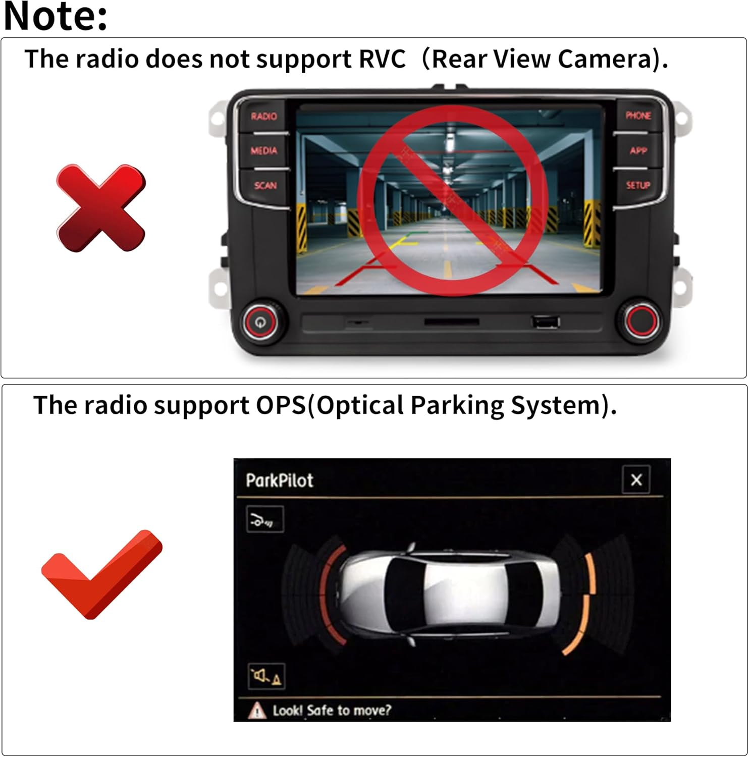 SCUMAXCON Wireless Carplay Android Auto RCD360 PRO3S RCD330 Car Stereo Radio Bluetooth OPS USB SD for Golf 5 6 MK5 MK6 Polo Passat B6 B7 Caddy Polo CC (NOT Support Backup Camera) image number 1