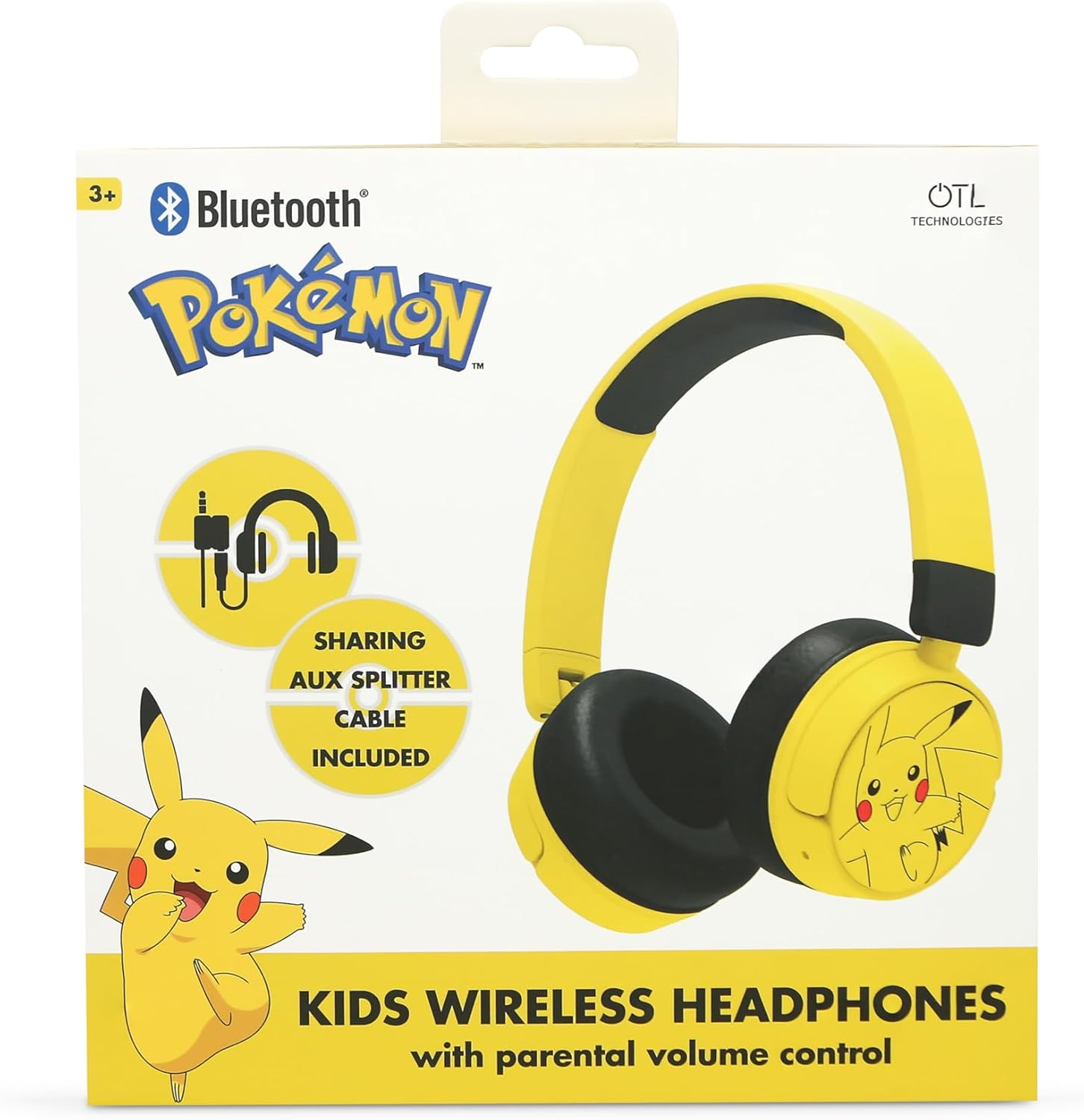 OTL Technologies Pokemon Pikachu Wired Kids Headphones with Volume Control and Audio Sharing Cable image number 5