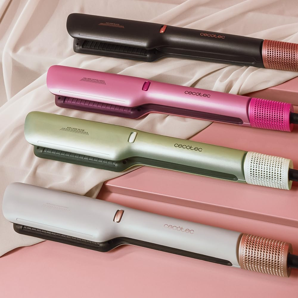 Cecotec Air Lisse Black Hot Air Hair Straightener, 600 W, Hair Protection, Ion Technology, Keratin and Argan Oil, 3 Modes and BLDC Motor for All Hair Types, 3 Temperatures and 3 Speeds
