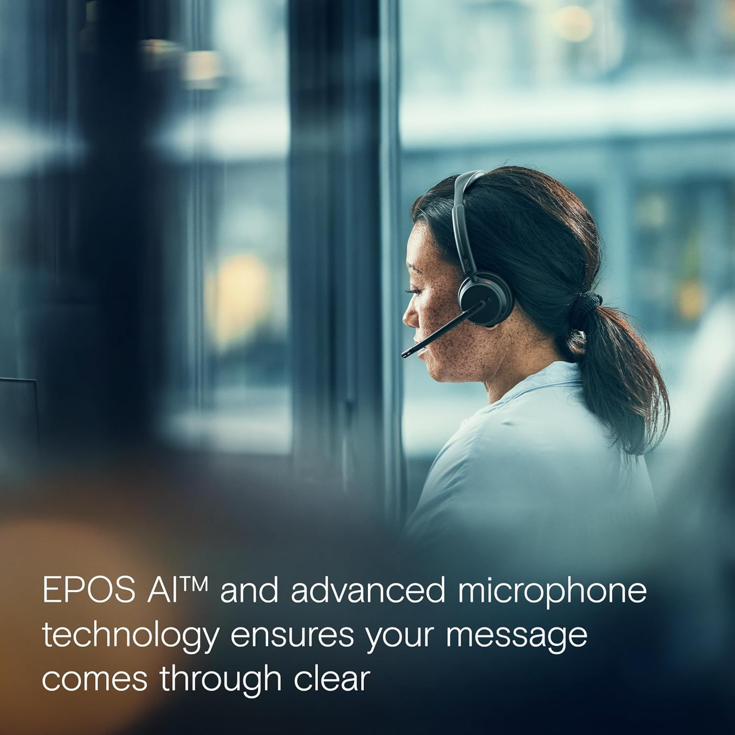 EPOS Impact 500 ANC Wireless Headset &ndash; Teams Certified with USB-C & USB-A Connectivity &ndash; Advanced Bluetooth Audio for Smarter, Distraction-Free Work