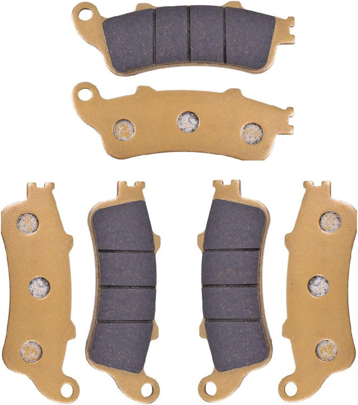 Motor Bike Parts Front & Rear Brake Pads for Honda XL 1000 V3/V4/V5/V6 Varadero Non ABS 2003 2004 2005 2006 Braking (Color : Front and Rear)