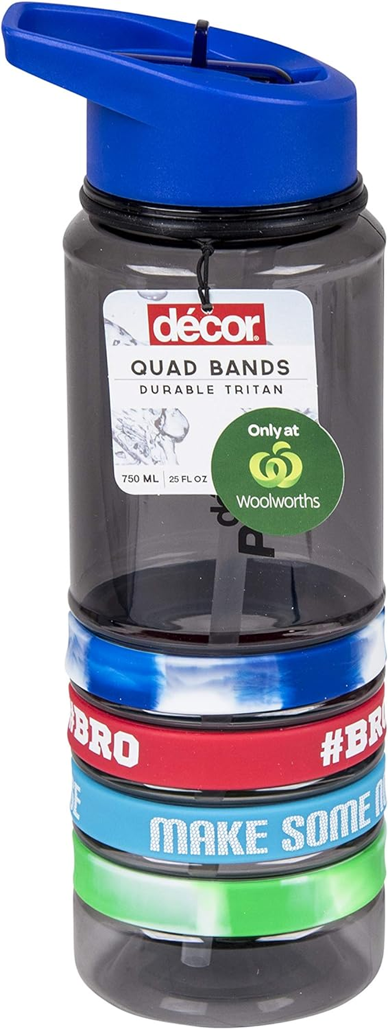 Decor Quad Band Water Bottle Tritan, 750 Ml, Assorted image number 1