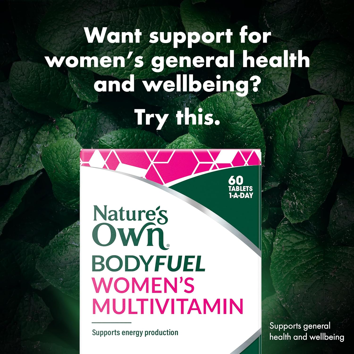 Nature'S Own Bodyfuel Women'S Multivitamin Tablets 60; Supports Healthy Immune System Function; Relieves PMS Symptoms; Supports Bone Health; Helps Maintain Hair, Nails and Skin image number 6