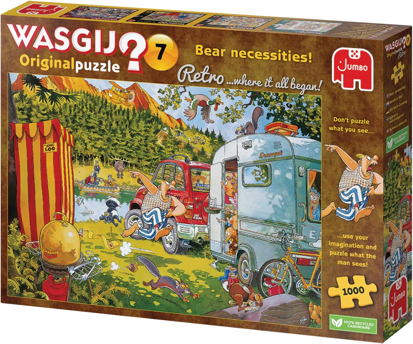 Jumbo Wasgij Retro Original 7 Bear Necessities Jigsaw Puzzle (1000 Pieces) image number 2