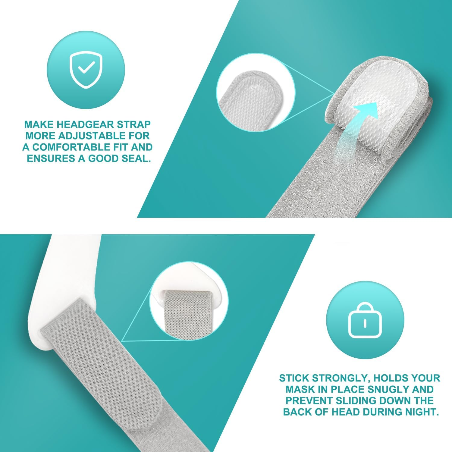 2 PCS Headgears with Arms for Dreamwear(Latest Version)-2 Packs Headgear Straps Durable Touch-Fasten-Ers&Sufficient Ductility,Soft Material Made, Great-Value Supplies by Airsmart