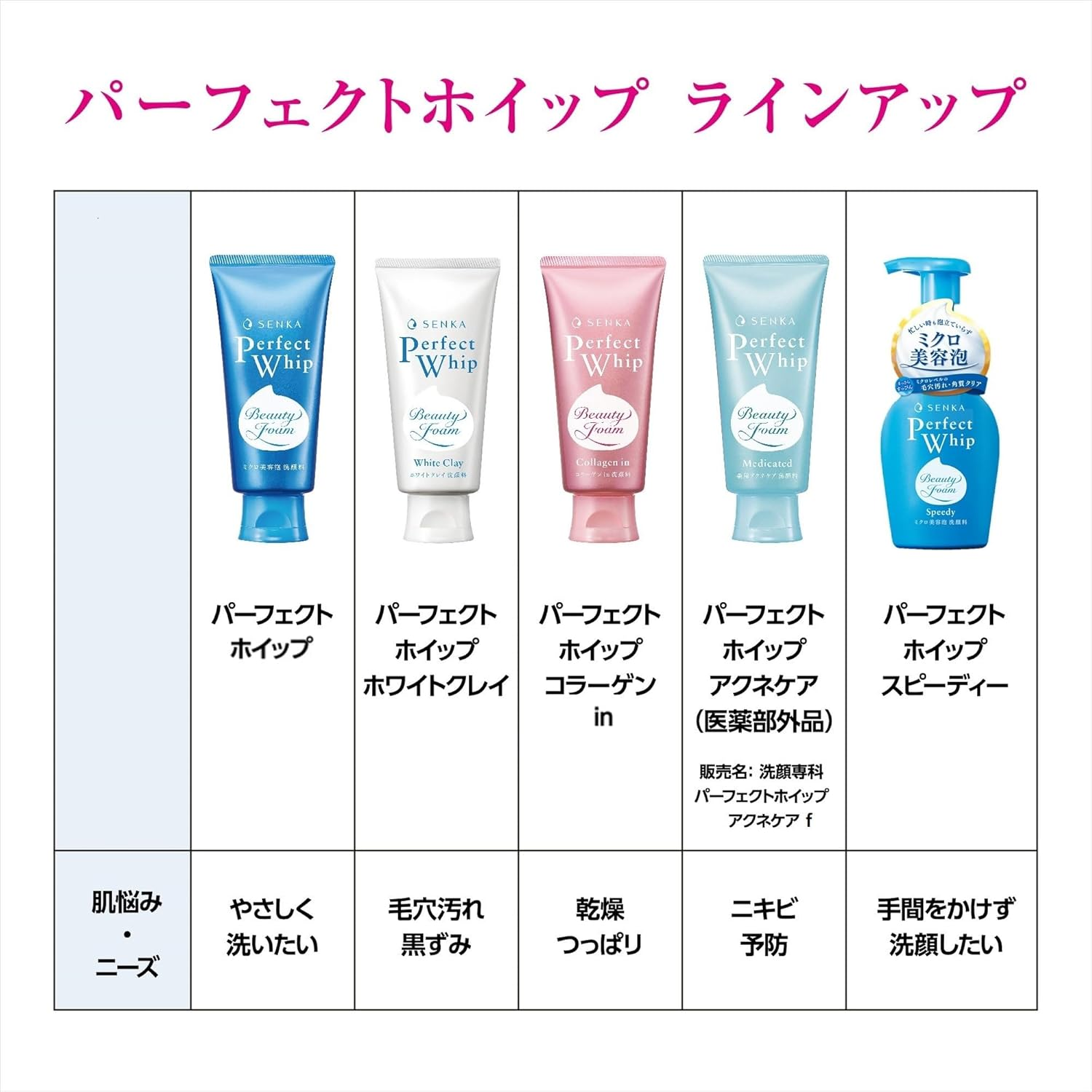 Senka SENKA Perfect Whip Collagen in a Facial Cleansing Foam, 4.2 Oz (120 G) X 2 Packs + Free Drying, Moisturizing, Shiny, Beauty Essence Ingredient, Foam image number 1