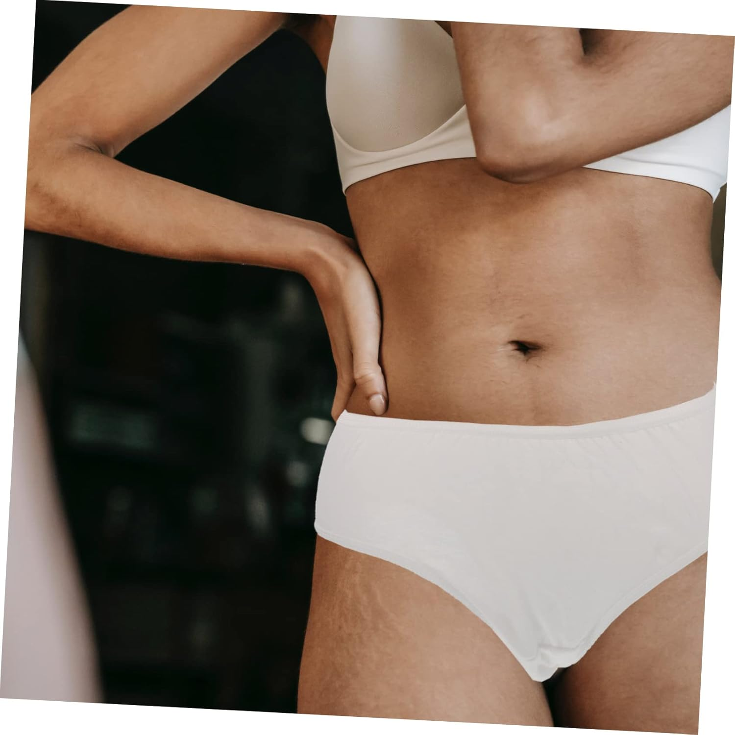 Holibanna 4Pcs Disposable Maternity Underpants White Cotton Soft Breathable Postpartum Supply Women XXL Portable Hospital Use image number 3