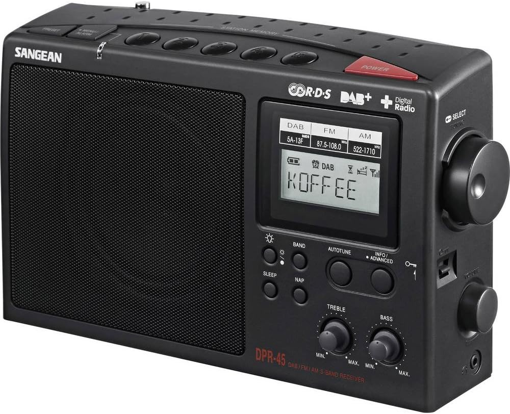 Sangean DPR45 DAB+/AM/FM Radio, Black